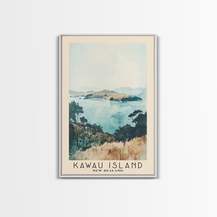 Kawau Island, New Zealand Watercolor Beach Print, Vacation Gift, New Zealand Wall Art, Beach Painting, Beach Decor, Beach Painting