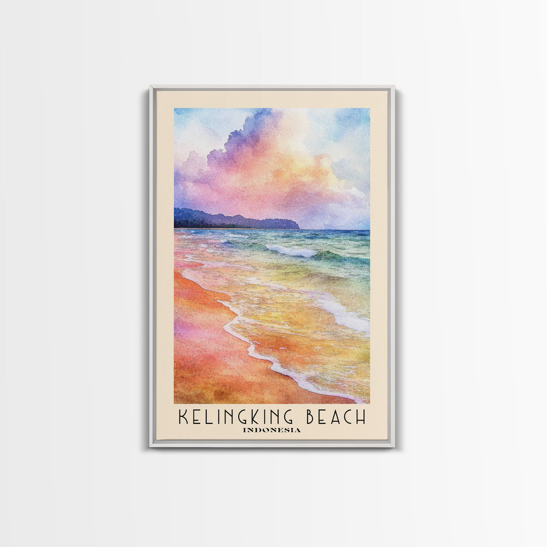 Kelingking Beach, Indonesia Watercolor Print, Vacation Gift, Indonesia Wall Art, Vacation Wall Art, Vacatation Memories, Beach Decor, Beach Or Lakehouse Art