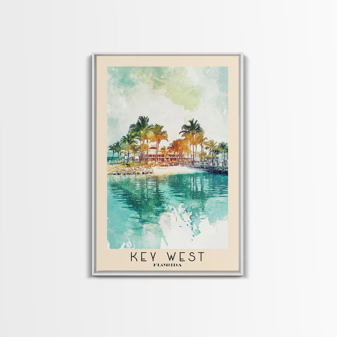 Key West, Florida Watercolor Beach Print, Vacation Gift, Florida Wall Art, Beach Painting, Beach Decor, Beach Painting