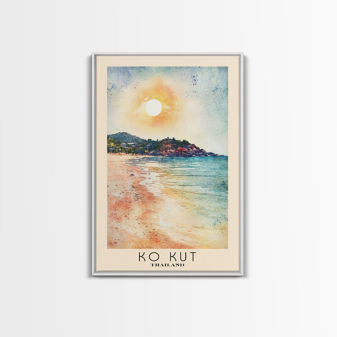 Ko Kut, Thailand Watercolor Print, Vacation Gift, Thailand Wall Art, Beach Painting, Beach Decor, Beach Or Lakehouse Art