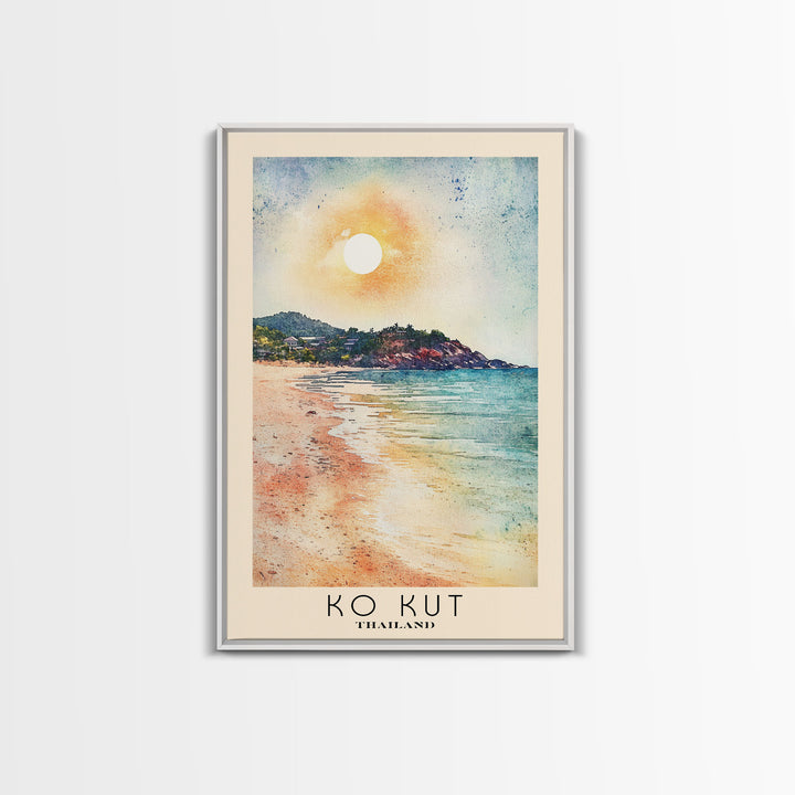 Ko Kut, Thailand Watercolor Print, Vacation Gift, Thailand Wall Art, Beach Painting, Beach Decor, Beach Or Lakehouse Art