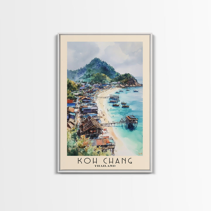 Koh Chang, Thailand Watercolor Print, Vacation Gift, Thailand Wall Art, Vacation Wall Art, Vacatation Memories, Beach Decor, Beach Or Lakehouse Art