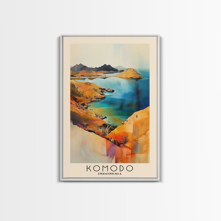 Komodo, Indonesia Watercolor Print, Vacation Gift, Indonesia Wall Art, Beach Painting, Beach Decor, Beach Or Lakehouse Art