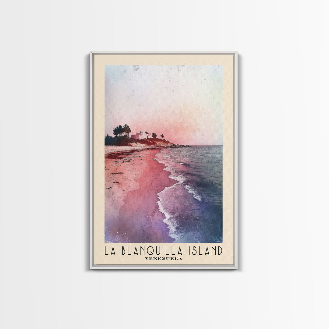 La Blanquilla Island, Venezuela Watercolor Print, Vacation Gift, Venezuela Wall Art, Beach Painting, Beach Decor, Beach Or Lakehouse Art