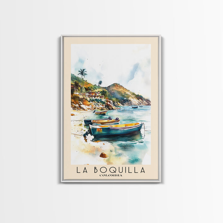 La Boquilla, Colombia Watercolor Beach Print, Vacation Gift, Colombia Wall Art, Beach Painting, Beach Decor, Beach Painting