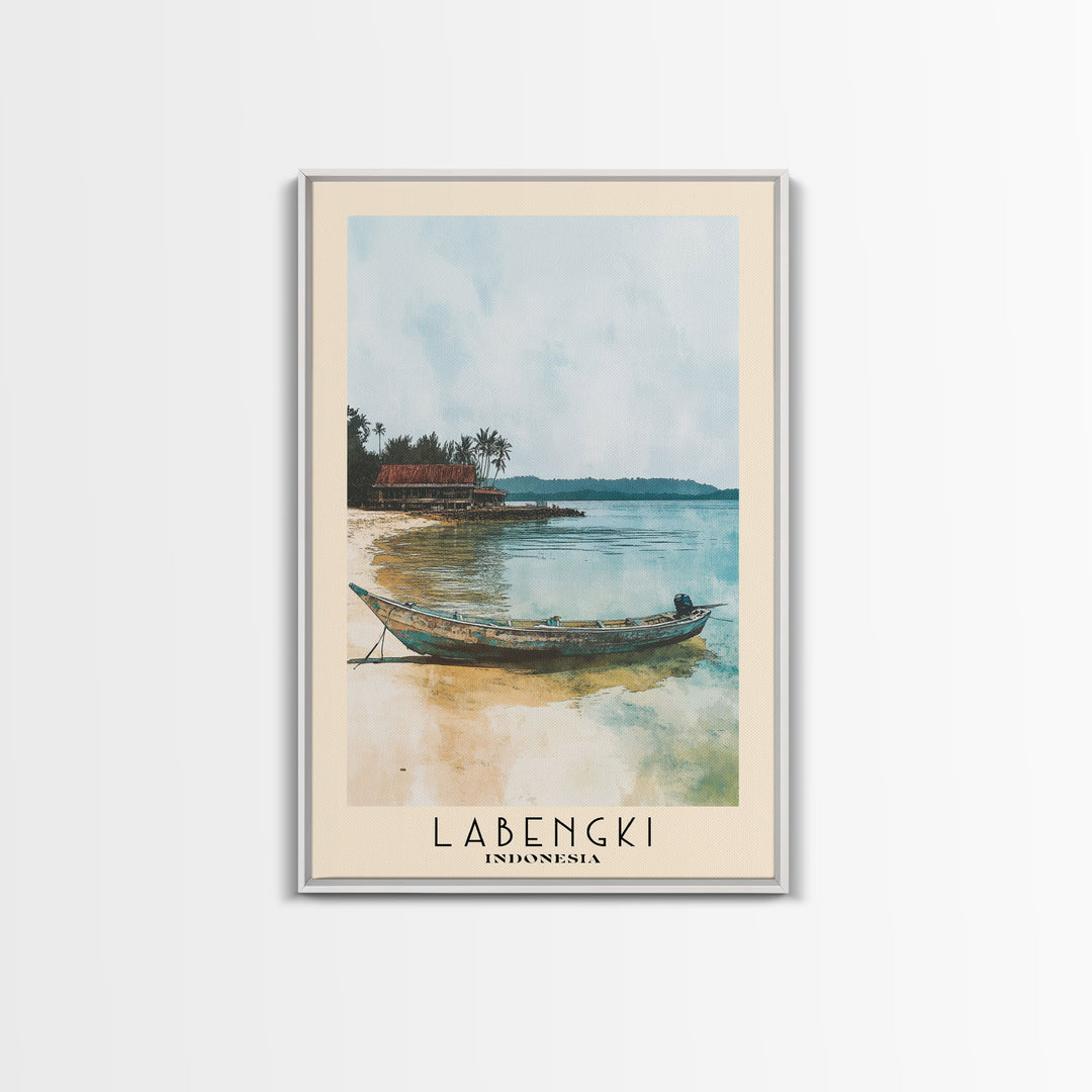 Labengki, Indonesia Watercolor Print, Vacation Gift, Indonesia Wall Art, Vacation Wall Art, Vacatation Memories, Beach Decor, Beach Or Lakehouse Art