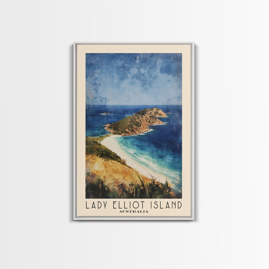 Lady Elliot Island, Australia Watercolor Print, Vacation Gift, Australia Wall Art, Beach Painting, Beach Decor, Beach Or Lakehouse Art