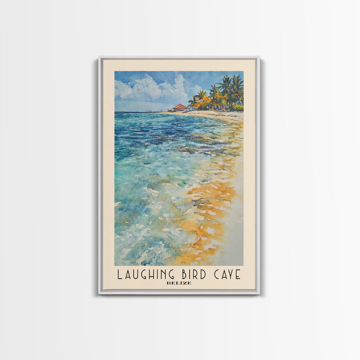 Laughing Bird Caye, Belize Watercolor Print, Vacation Gift, Belize Wall Art, Beach Painting, Beach Decor, Beach Or Lakehouse Art