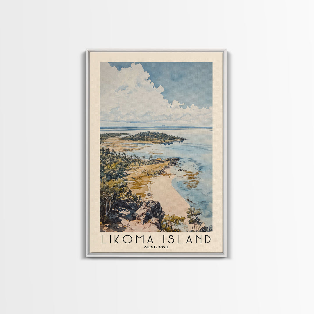 Likoma Island, Malawi Watercolor Print, Vacation Gift, Malawi Wall Art, Vacation Wall Art, Vacatation Memories, Beach Decor, Beach Or Lakehouse Art