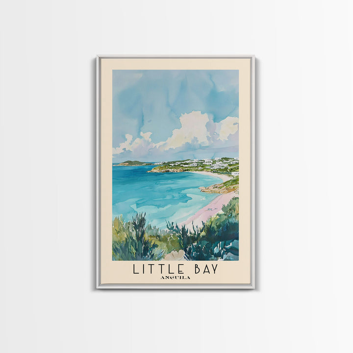 Little Bay, Anguila Watercolor Print, Vacation Gift, Anguila Wall Art, Vacation Wall Art, Vacatation Memories, Beach Decor, Beach Or Lakehouse Art