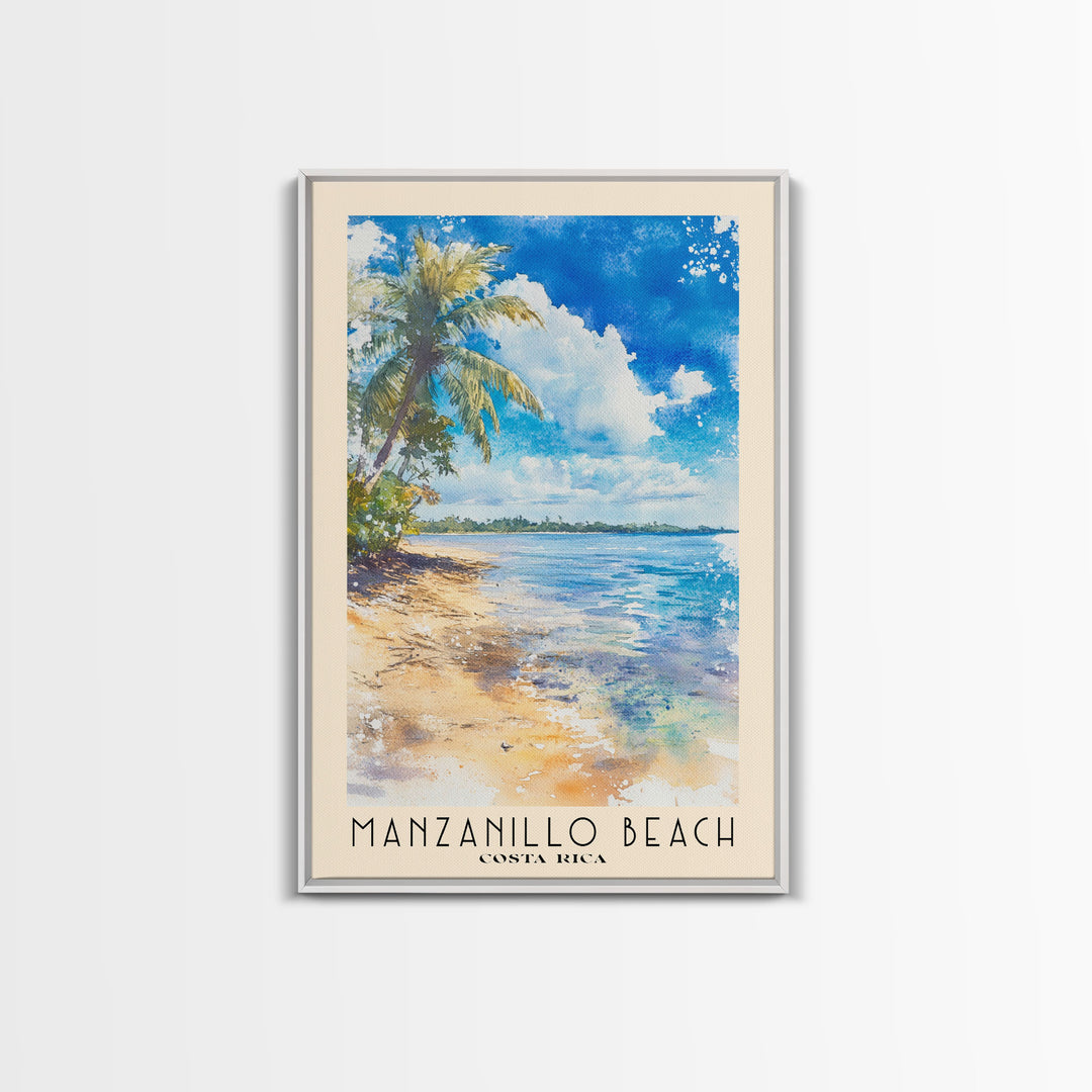 Manzanillo Beach, Costa Rica Watercolor Print, Vacation Gift, Costa Rica Wall Art, Vacation Wall Art, Vacatation Memories, Beach Decor, Beach Or Lakehouse Art