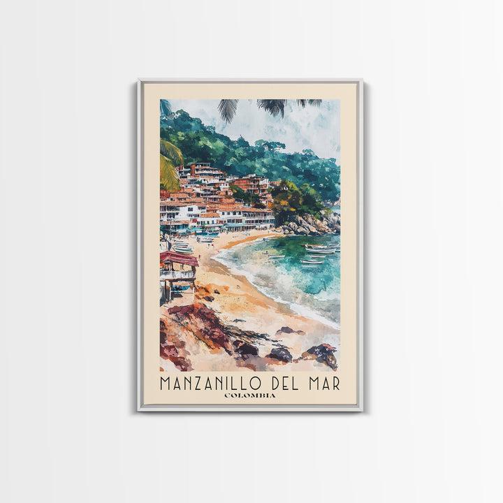 Manzanillo del Mar, Colombia Watercolor Print, Vacation Gift, Colombia Wall Art, Beach Painting, Beach Decor, Beach Or Lakehouse Art