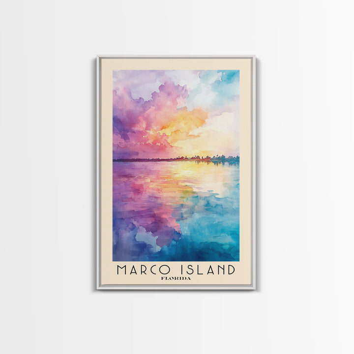 Marco Island, Florida Watercolor Print, Vacation Gift, Florida Wall Art, Beach Painting, Beach Decor, Beach Or Lakehouse Art