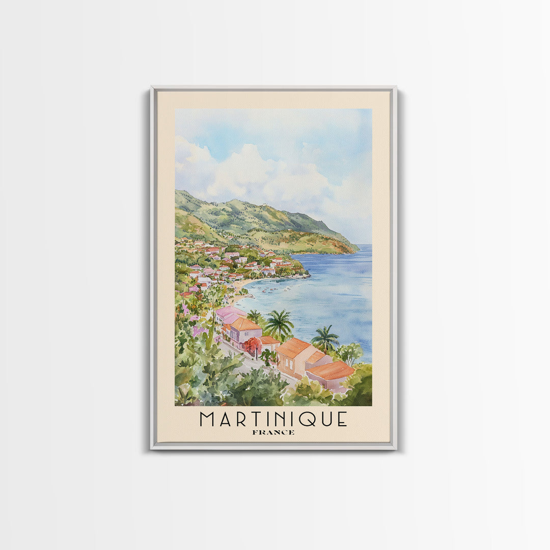 Martinique, France Watercolor Print, Vacation Gift, France Wall Art, Vacation Wall Art, Vacatation Memories, Beach Decor, Beach Or Lakehouse Art