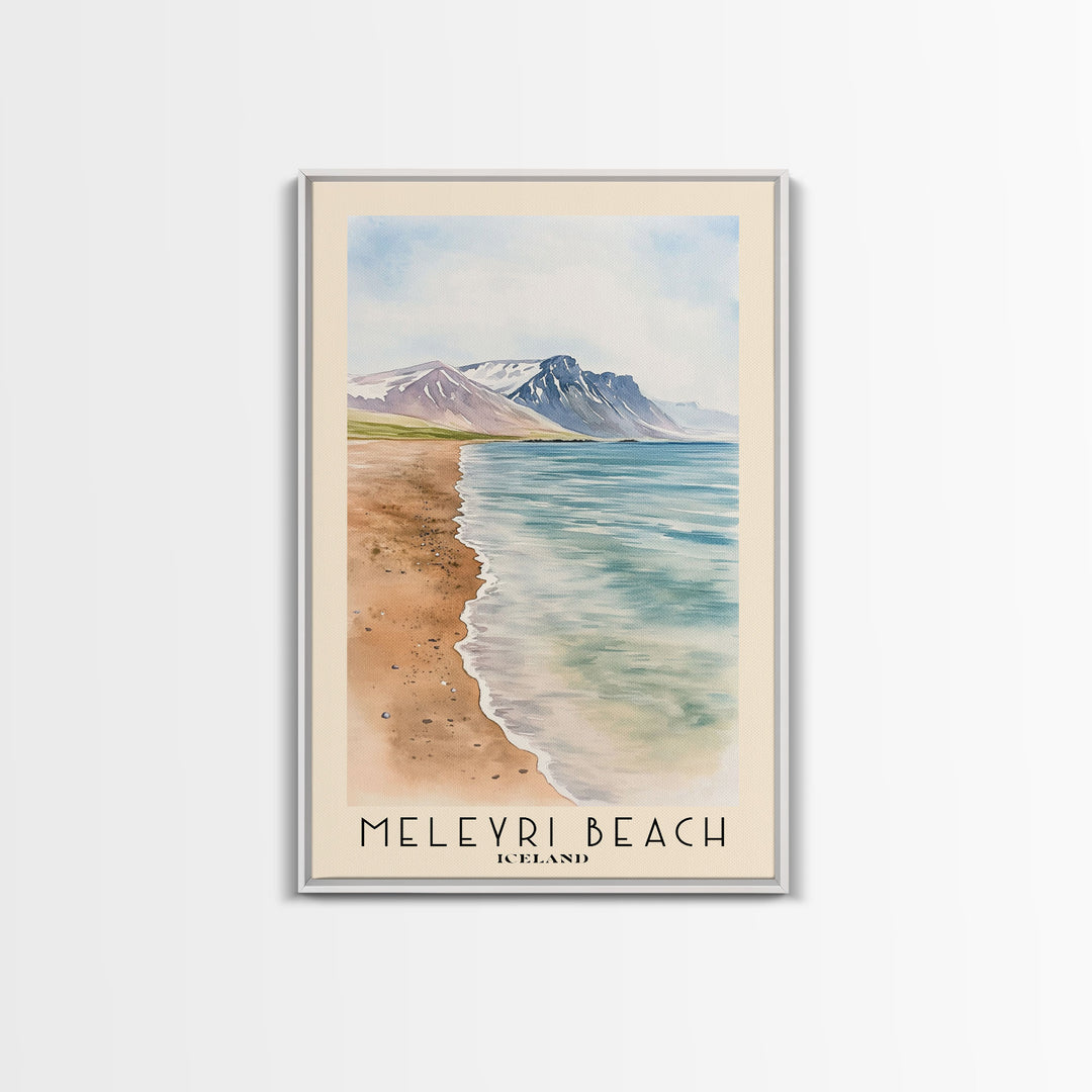 Meleyri Beach, Iceland Watercolor Print, Vacation Gift, Iceland Wall Art, Vacation Wall Art, Vacatation Memories, Beach Decor, Beach Or Lakehouse Art