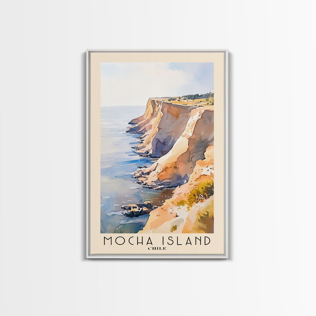 Mocha Island, Chile Watercolor Print, Vacation Gift, Chile Wall Art, Vacation Wall Art, Vacatation Memories, Beach Decor, Beach Or Lakehouse Art