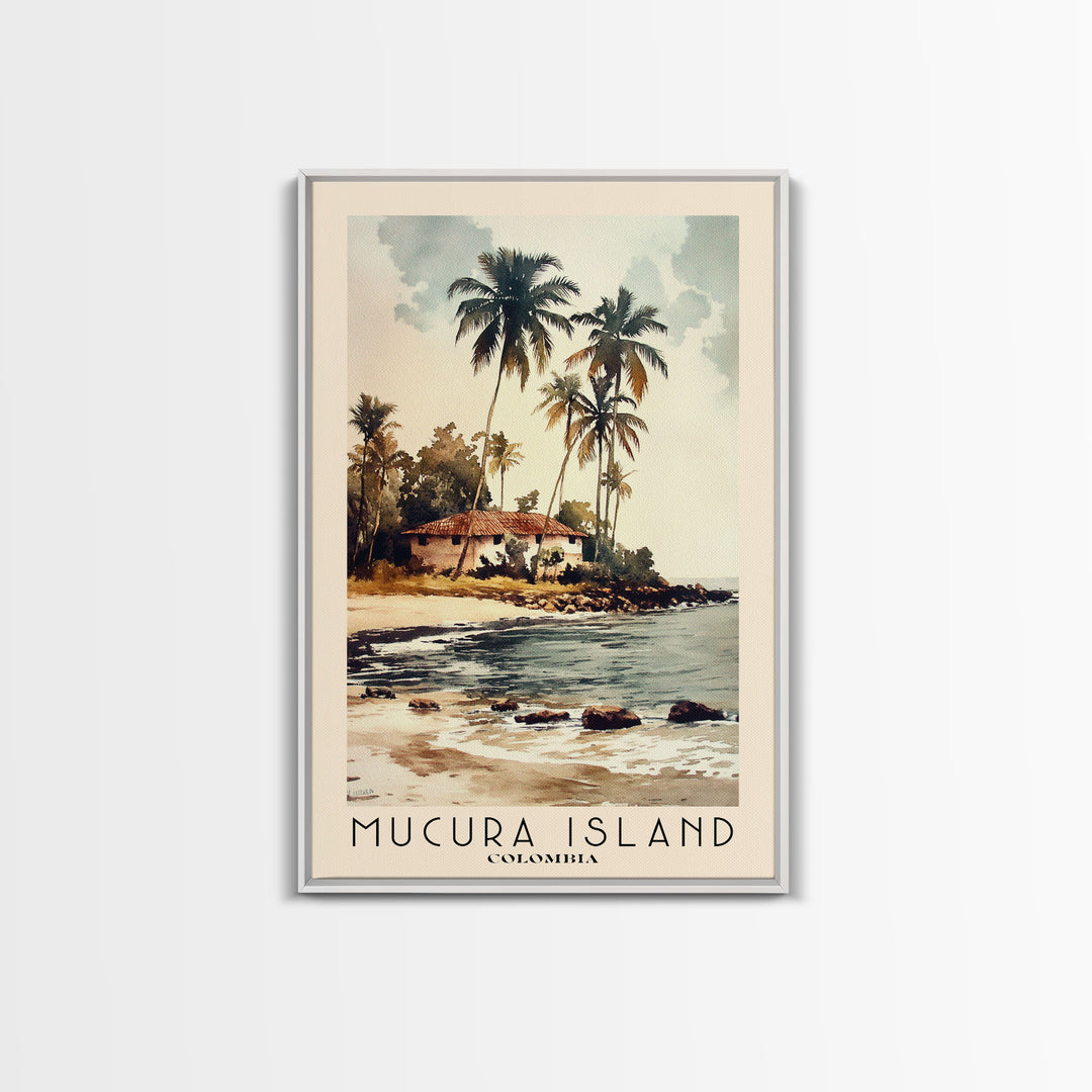 Mucura Island, Colombia Watercolor Print, Vacation Gift, Colombia Wall Art, Beach Painting, Beach Decor, Beach Or Lakehouse Art