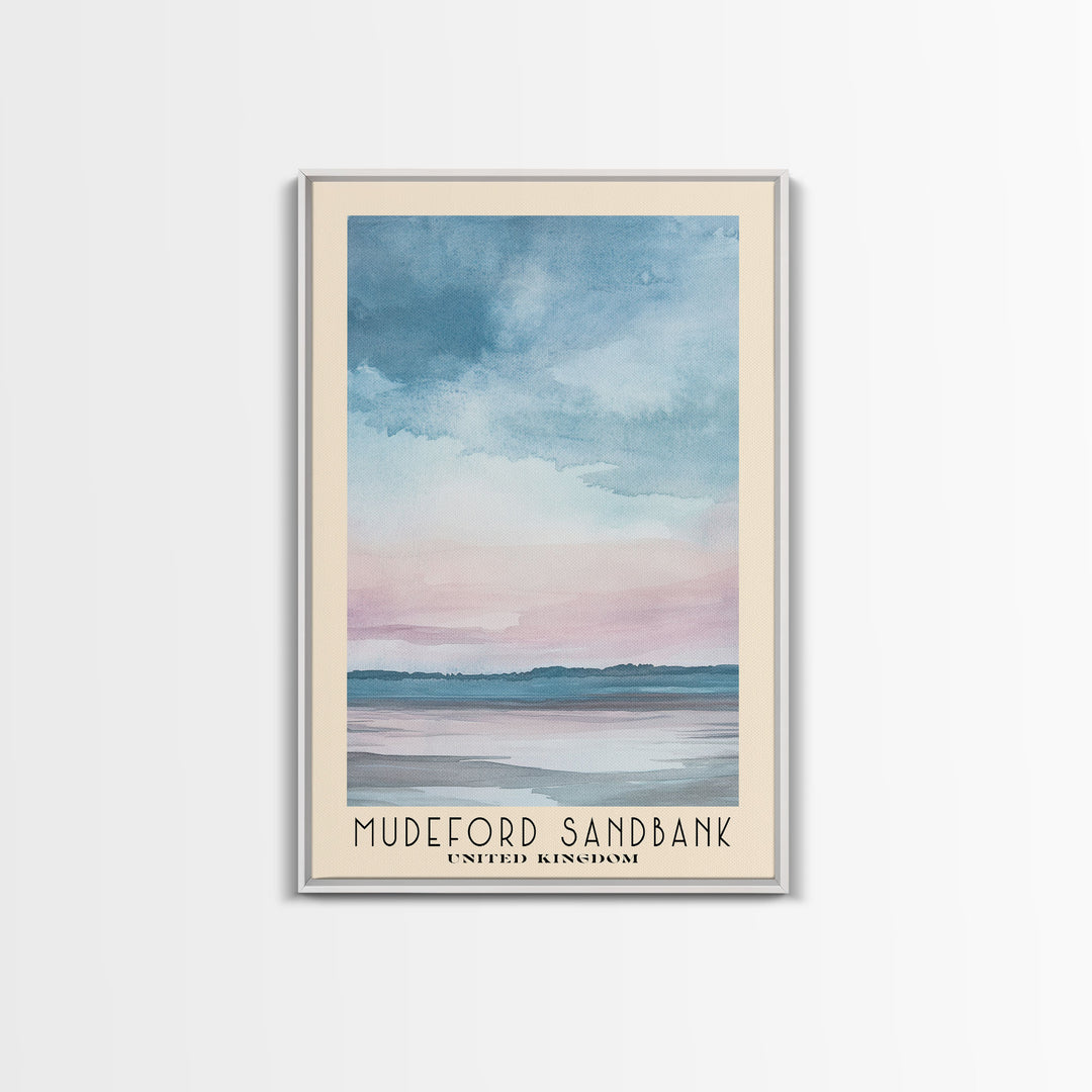 Mudeford Sandbank, United Kingdom Watercolor Beach Print, Vacation Gift, United Kingdom Wall Art, Beach Painting, Beach Decor, Beach Painting