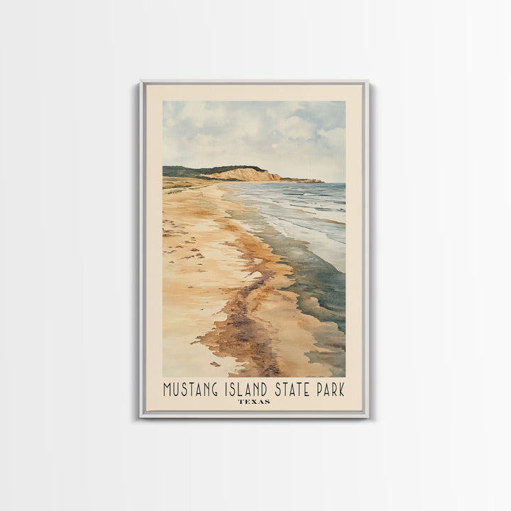 Mustang Island State Park, Texas Watercolor Print, Vacation Gift, Texas Wall Art, Vacation Wall Art, Vacatation Memories, Beach Decor, Beach Or Lakehouse Art