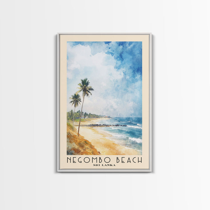 Negombo beach, Sri Lanka Watercolor Print, Vacation Gift, Sri Lanka Wall Art, Beach Painting, Beach Decor, Beach Or Lakehouse Art