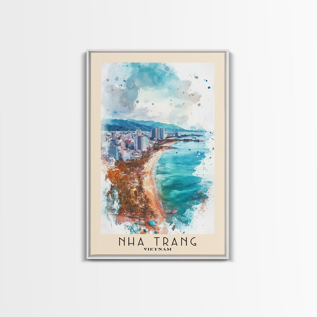 Nha Trang, Vietnam Watercolor Print, Vacation Gift, Vietnam Wall Art, Vacation Wall Art, Vacatation Memories, Beach Decor, Beach Or Lakehouse Art