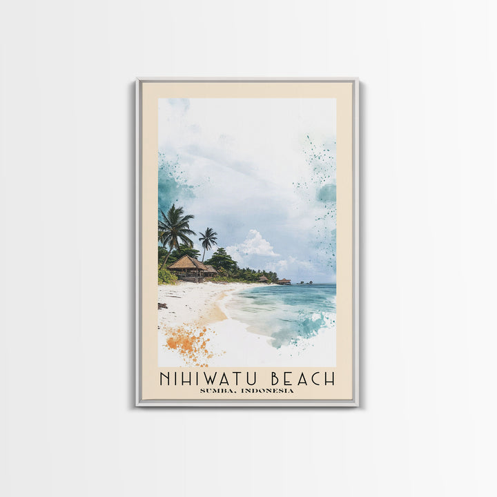 Nihiwatu Beach, Sumba, Indonesia Watercolor Print, Vacation Gift, Sumba, Indonesia Wall Art, Beach Painting, Beach Decor, Beach Or Lakehouse Art