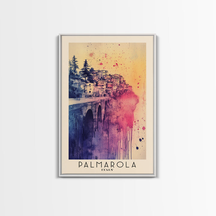 Palmarola, Italy Watercolor Print, Vacation Gift, Italy Wall Art, Beach Painting, Beach Decor, Large Wall Art, Wood Frame Art