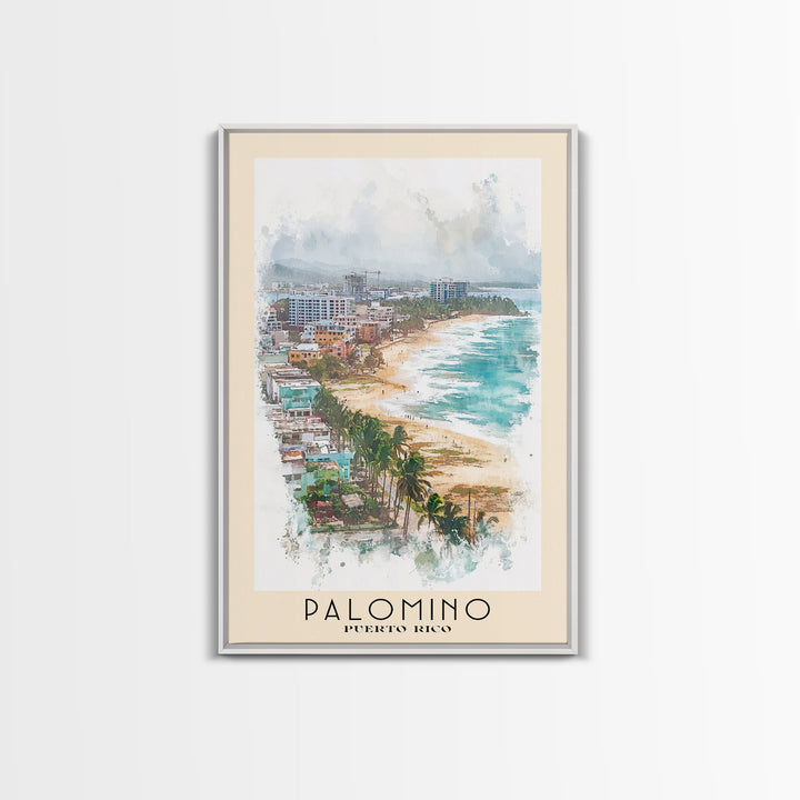 Palomino, Puerto Rico Watercolor Beach Print, Vacation Gift, Puerto Rico Wall Art, Beach Painting, Beach Decor, Beach Painting