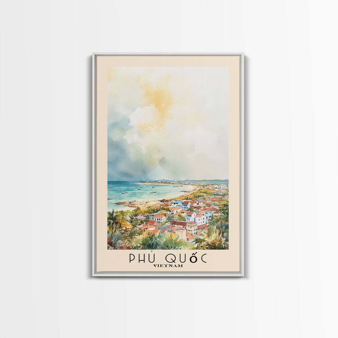 Phú Quốc, Vietnam Watercolor Print, Vacation Gift, Vietnam Wall Art, Vacation Wall Art, Vacatation Memories, Beach Decor, Beach Or Lakehouse Art