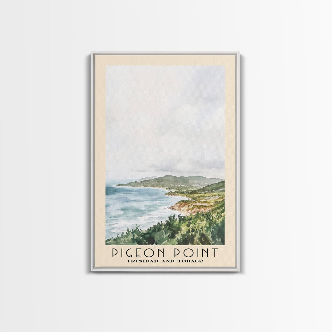 Pigeon Point, Trinidad and Tobago Watercolor Beach Print, Vacation Gift, Trinidad and Tobago Wall Art, Beach Painting, Beach Decor, Beach Painting