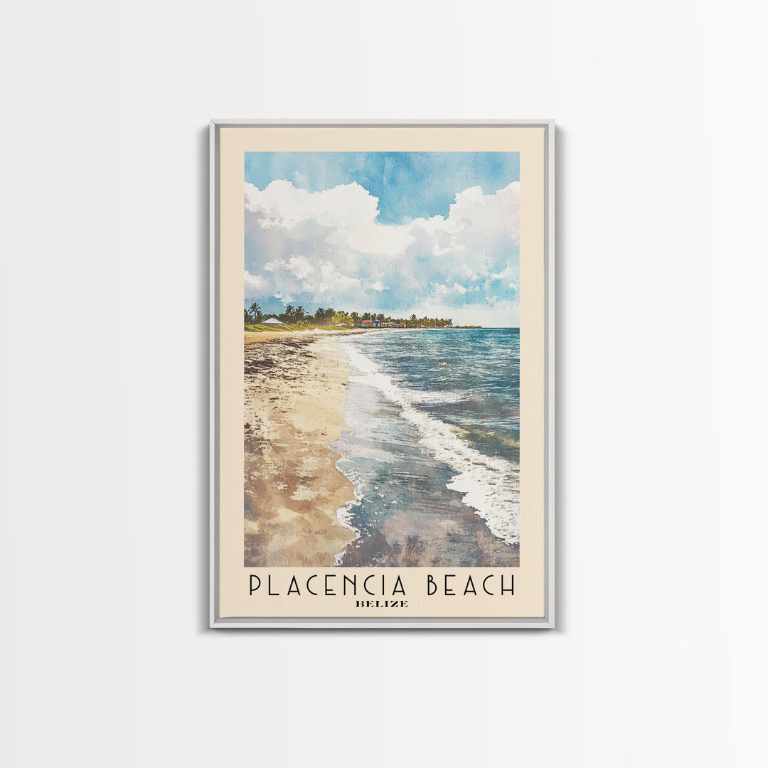 Placencia Beach, Belize Watercolor Print, Vacation Gift, Belize Wall Art, Vacation Wall Art, Vacatation Memories, Beach Decor, Beach Or Lakehouse Art