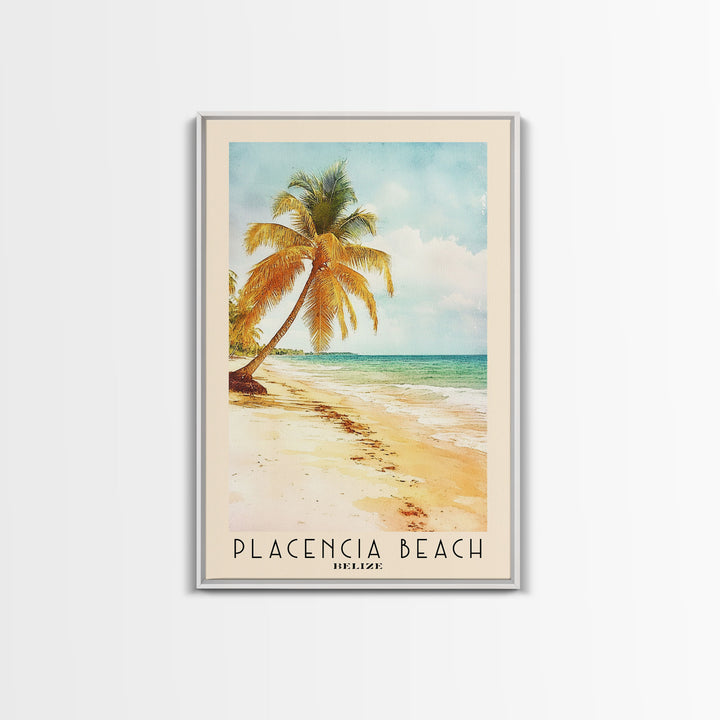 Placencia Beach, Belize Watercolor Print, Vacation Gift, Belize Wall Art, Beach Painting, Beach Decor, Beach Or Lakehouse Art