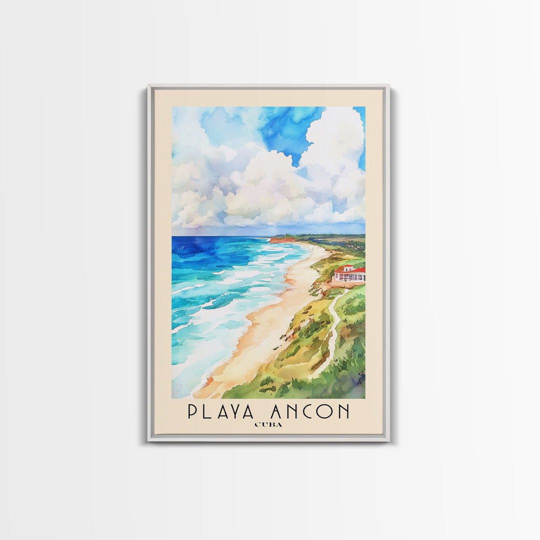 Playa Ancon, Cuba Watercolor Print, Vacation Gift, Cuba Wall Art, Beach Painting, Beach Decor, Beach Or Lakehouse Art