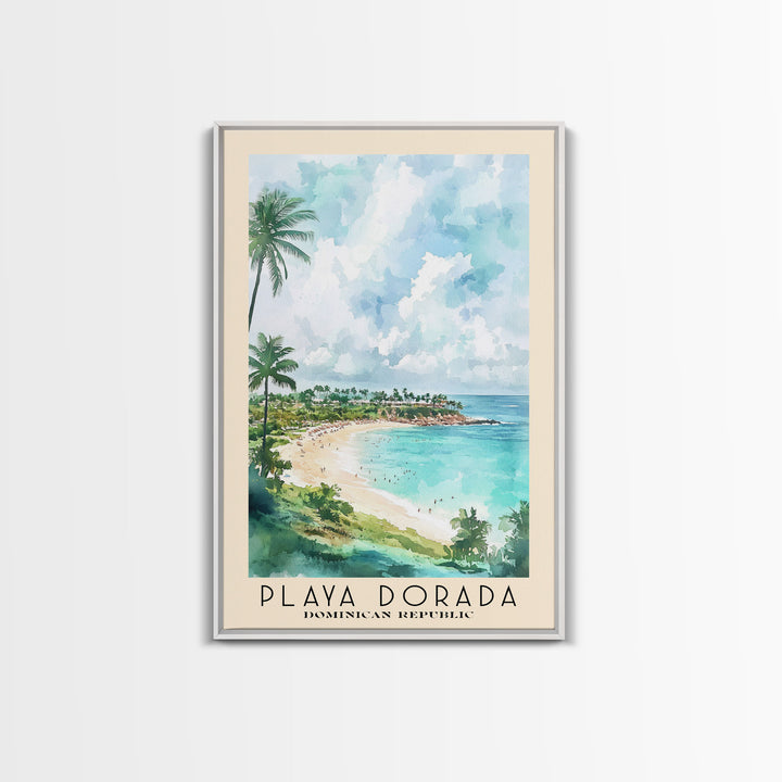 Playa Dorada, Dominican Republic Watercolor Print, Vacation Gift, Dominican Republic Wall Art, Beach Painting, Beach Decor, Beach Or Lakehouse Art