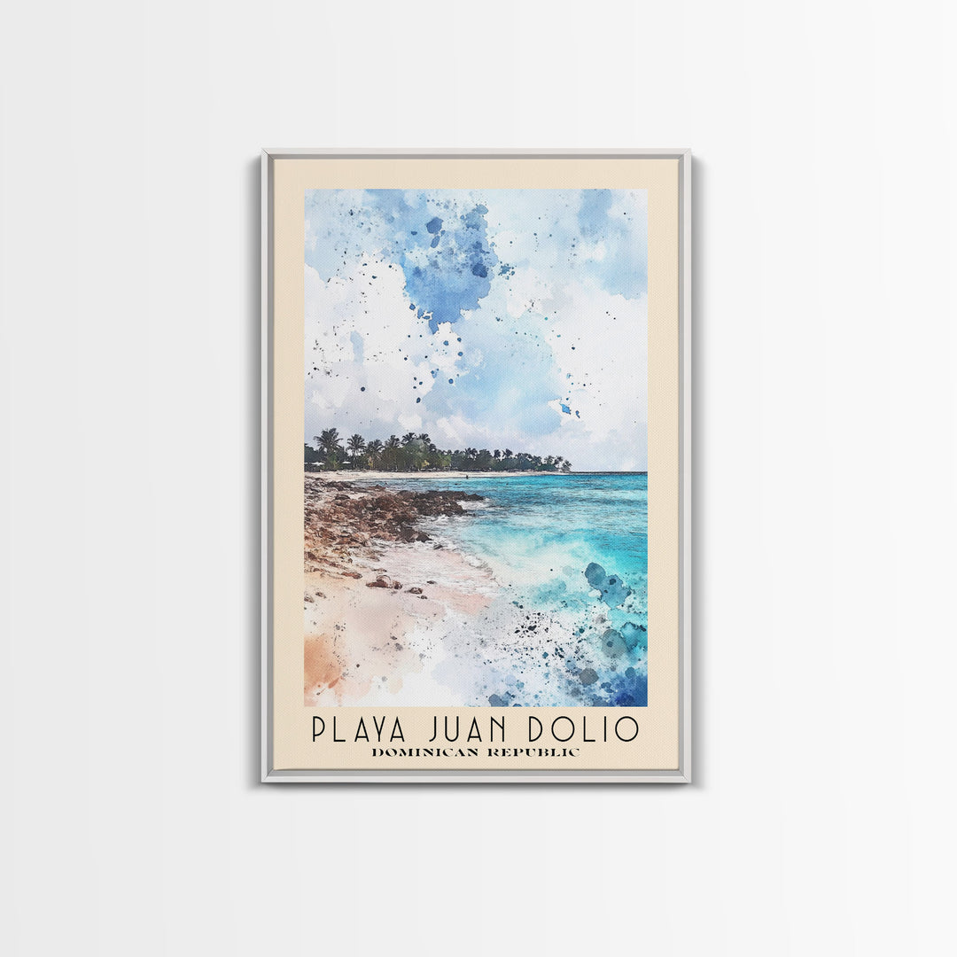 Playa Juan Dolio, Dominican Republic Watercolor Print, Vacation Gift, Dominican Republic Wall Art, Vacation Wall Art, Vacatation Memories, Beach Decor, Beach Or Lakehouse Art