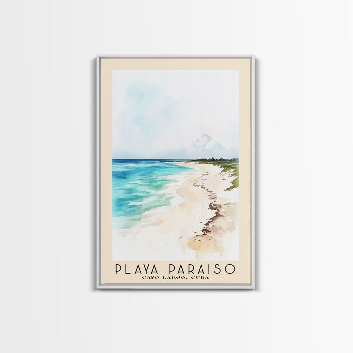 Playa Paraiso, Cayo Largo, Cuba Watercolor Print, Vacation Gift, Cayo Largo, Cuba Wall Art, Beach Painting, Beach Decor, Beach Or Lakehouse Art