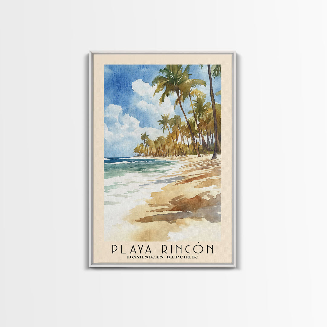 Playa Rincón, Dominican Republic Watercolor Print, Vacation Gift, Dominican Republic Wall Art, Vacation Wall Art, Vacatation Memories, Beach Decor, Beach Or Lakehouse Art