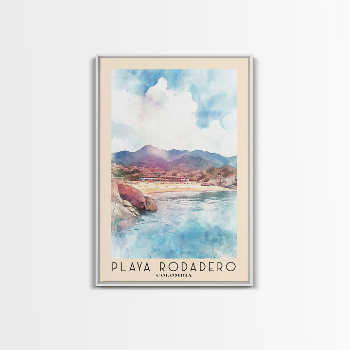 Playa Rodadero, Colombia Watercolor Print, Vacation Gift, Colombia Wall Art, Beach Painting, Beach Decor, Beach Or Lakehouse Art