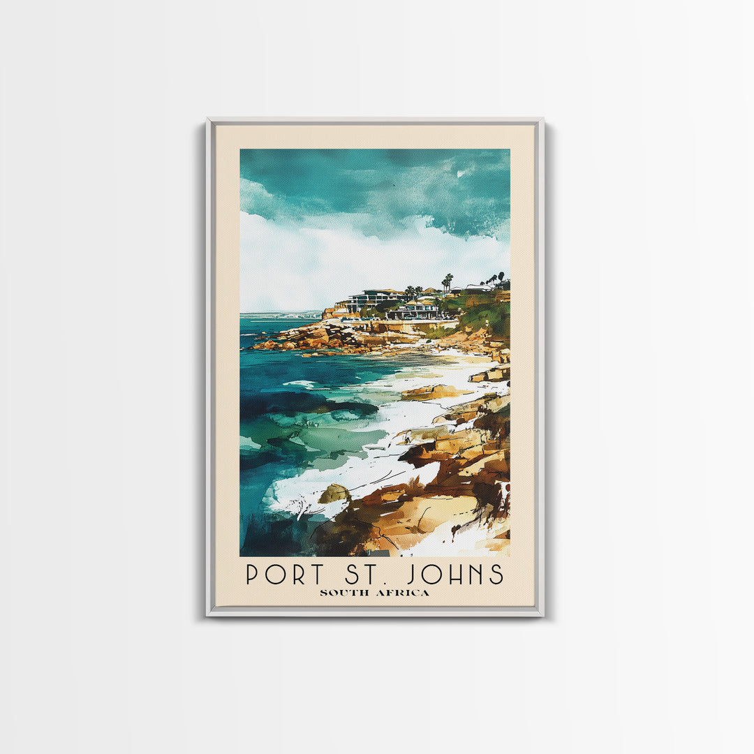 Port St. Johns, South Africa Watercolor Print, Vacation Gift, South Africa Wall Art, Beach Painting, Beach Decor, Beach Or Lakehouse Art