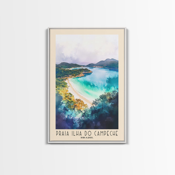 Praia Ilha do Campeche, Brazil Watercolor Print, Vacation Gift, Brazil Wall Art, Vacation Wall Art, Vacatation Memories, Beach Decor, Beach Or Lakehouse Art