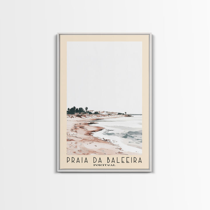 Praia da Baleeira, Portugal Watercolor Print, Vacation Gift, Portugal Wall Art, Beach Painting, Beach Decor, Beach Or Lakehouse Art