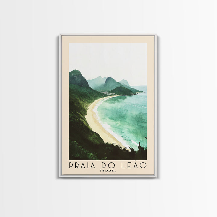 Praia do Leão, Brazil Watercolor Print, Vacation Gift, Brazil Wall Art, Beach Painting, Beach Decor, Beach Or Lakehouse Art