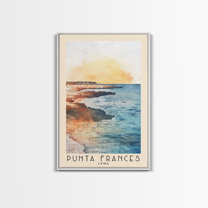 Punta Frances, Cuba Watercolor Print, Vacation Gift, Cuba Wall Art, Vacation Wall Art, Vacatation Memories, Beach Decor, Beach Or Lakehouse Art