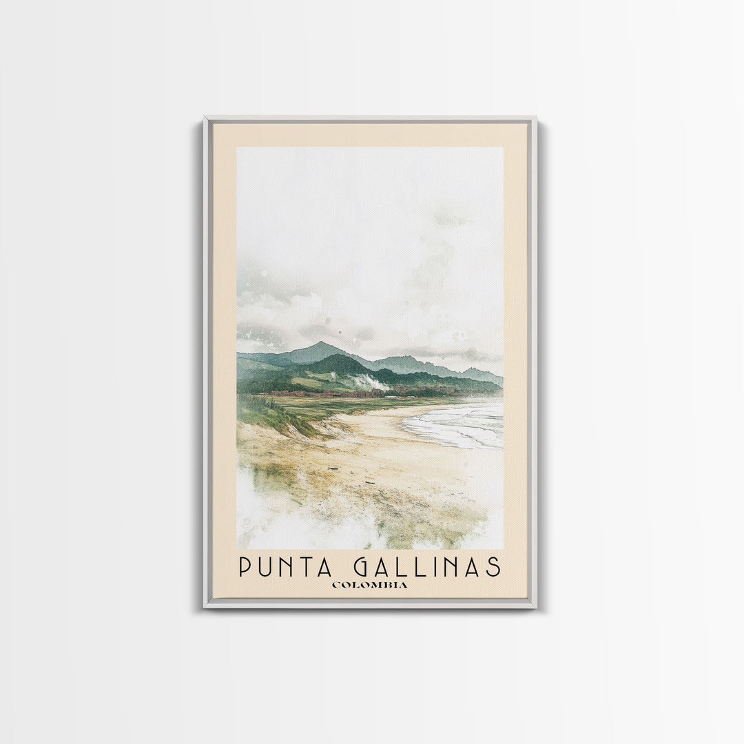 Punta Gallinas, Colombia Watercolor Print, Vacation Gift, Colombia Wall Art, Beach Painting, Beach Decor, Beach Or Lakehouse Art