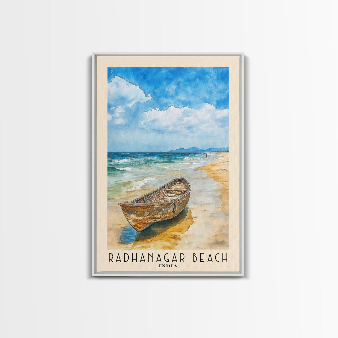 Radhanagar Beach, India Watercolor Print, Vacation Gift, India Wall Art, Beach Painting, Beach Decor, Beach Or Lakehouse Art