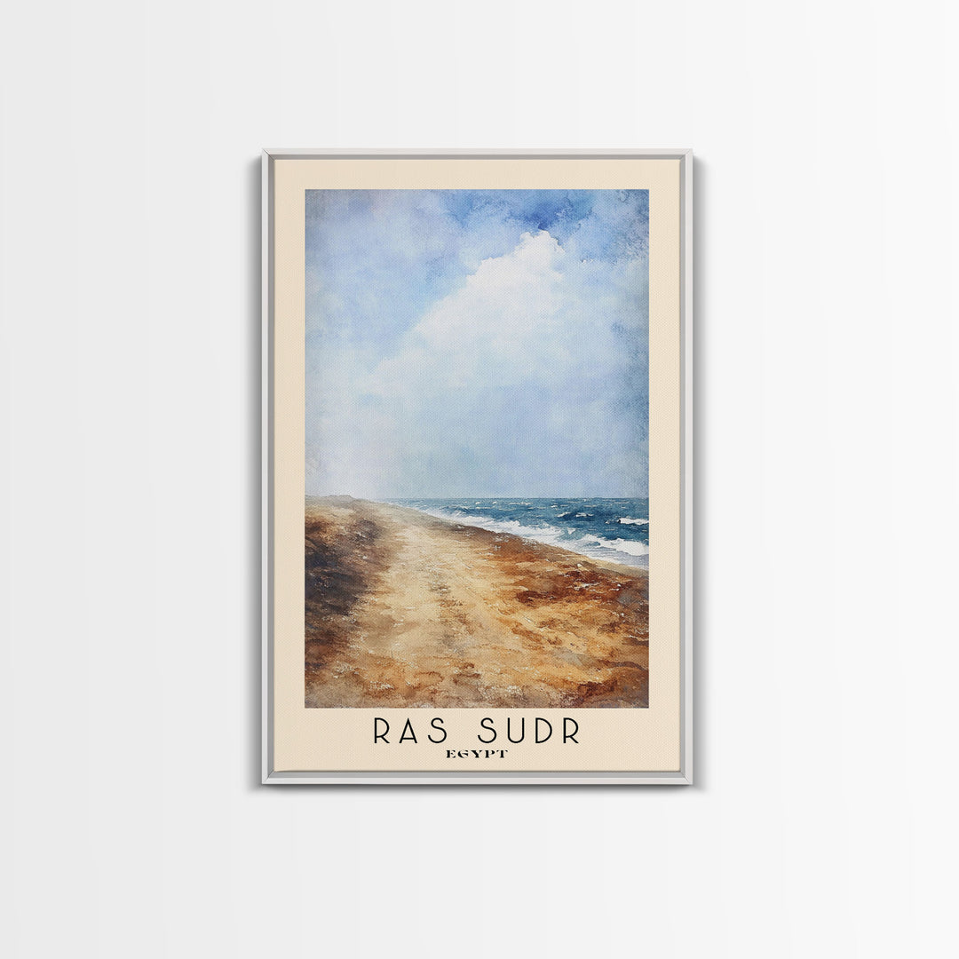 Ras Sudr, Egypt Watercolor Print, Vacation Gift, Egypt Wall Art, Vacation Wall Art, Vacatation Memories, Beach Decor, Beach Or Lakehouse Art