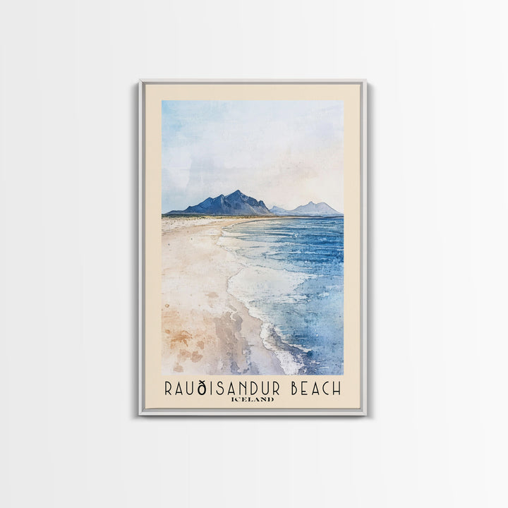 Rauðisandur Beach, Iceland Watercolor Print, Vacation Gift, Iceland Wall Art, Beach Painting, Beach Decor, Beach Or Lakehouse Art