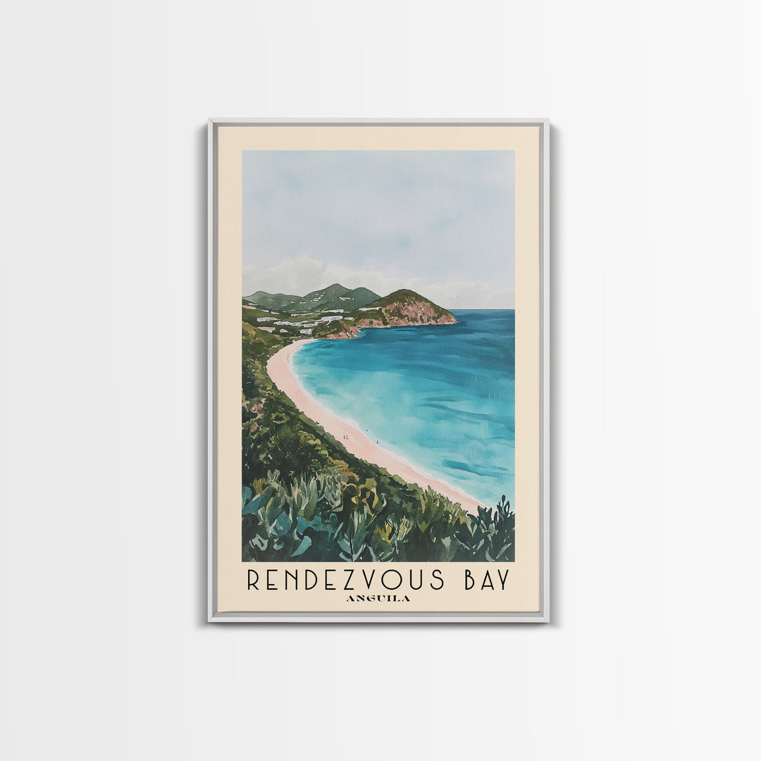 Rendezvous Bay, Anguila Watercolor Print, Vacation Gift, Anguila Wall Art, Beach Painting, Beach Decor, Beach Or Lakehouse Art