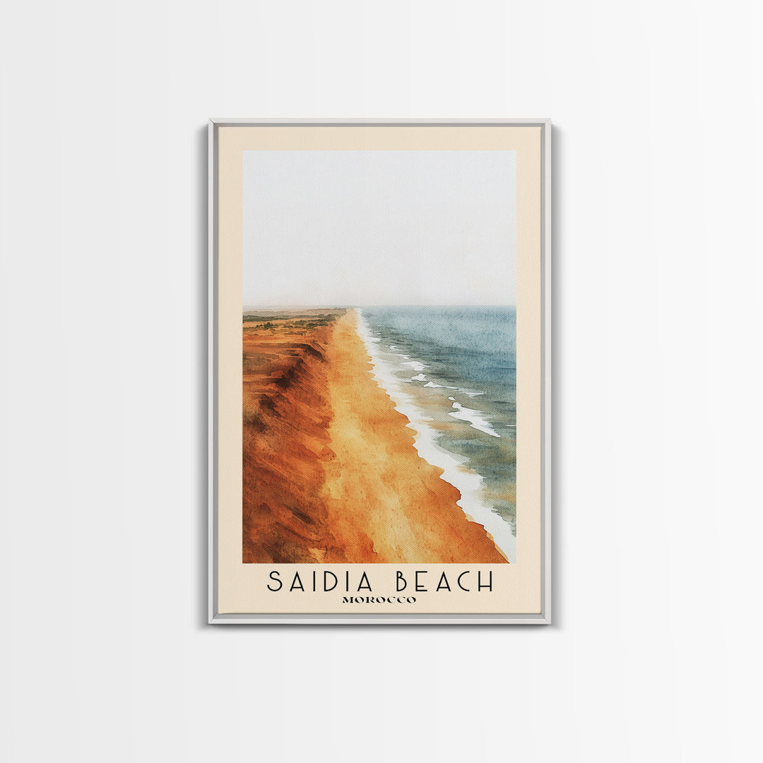 Saidia Beach, Morocco Watercolor Print, Vacation Gift, Morocco Wall Art, Vacation Wall Art, Vacatation Memories, Beach Decor, Beach Or Lakehouse Art