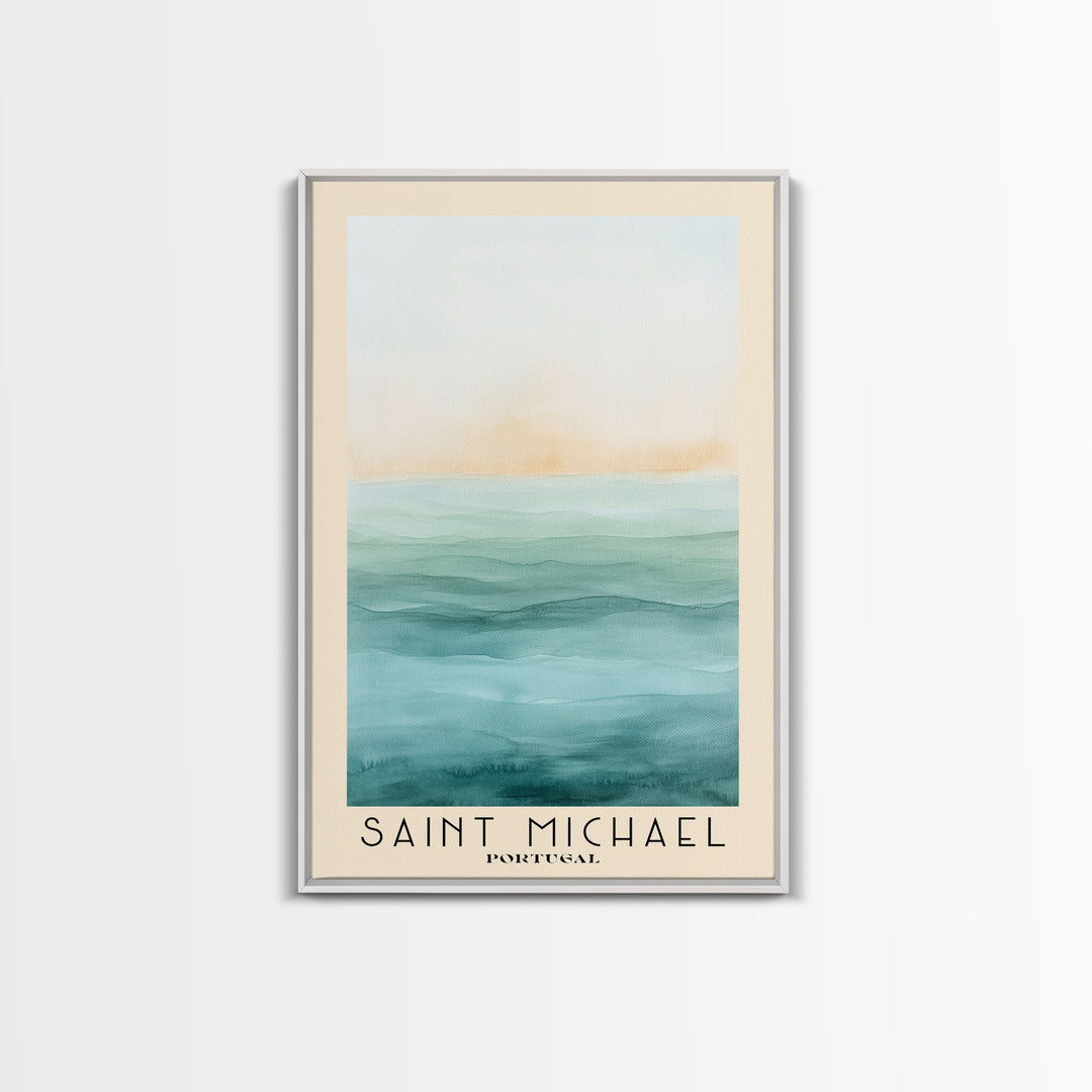 Saint Michael, Portugal Watercolor Print, Vacation Gift, Portugal Wall Art, Vacation Wall Art, Vacatation Memories, Beach Decor, Beach Or Lakehouse Art